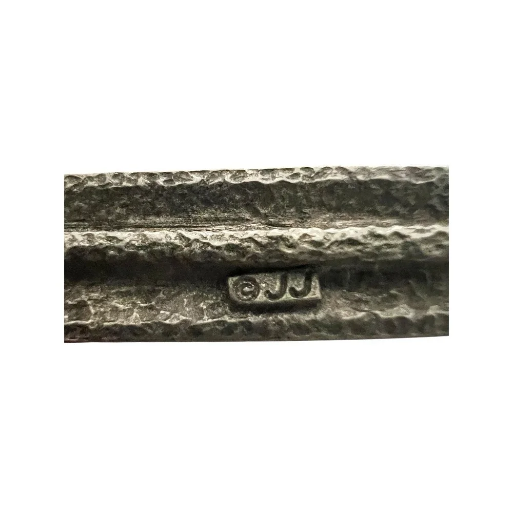 Vtg Serpentine Dragon & Wizard Sword Pewter Tone Pin Medieval Gothic JJ Jonette‎